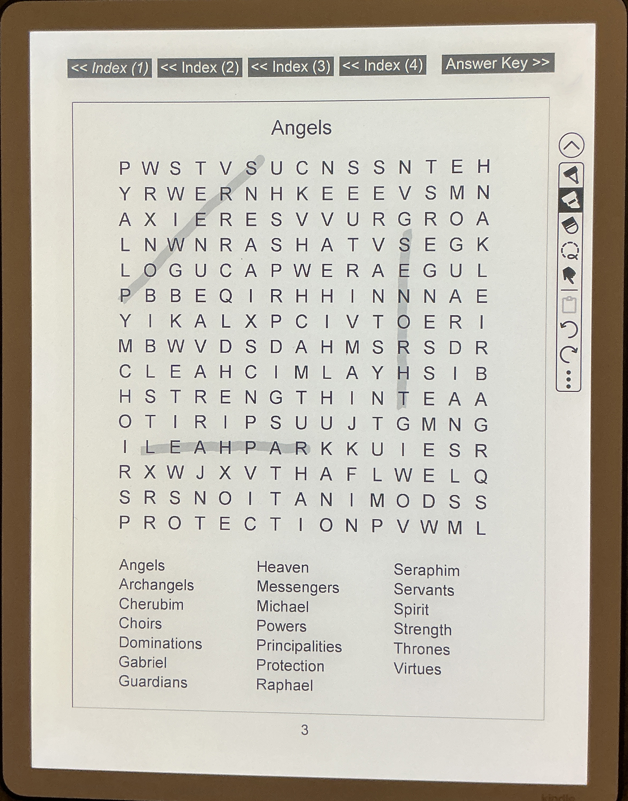 Sample Image: Catholic Word Search on Kindle Scribe (3rd generation)