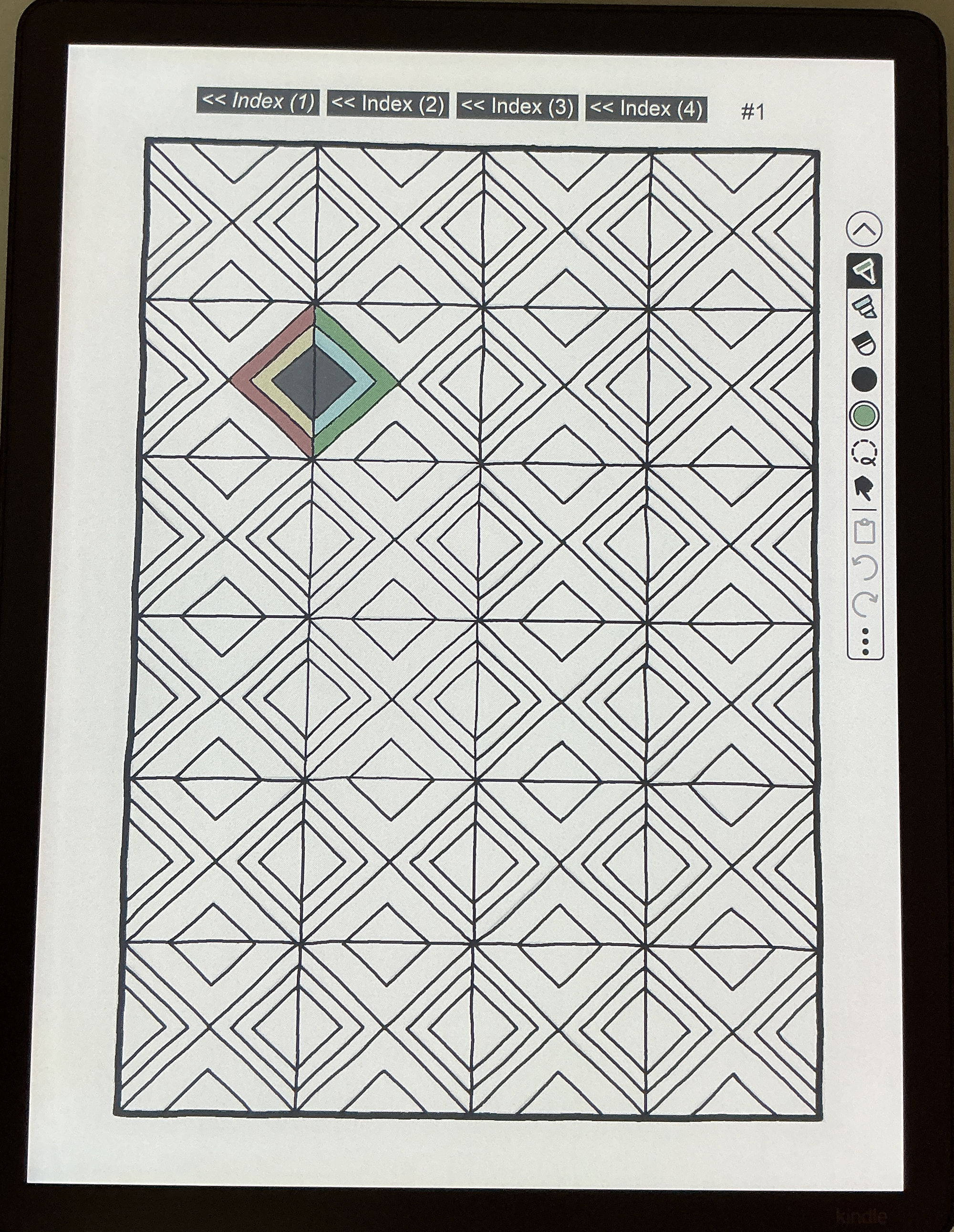 Sample Image: Pattern Tracing Images (Vol. 1) on Kindle Scribe Colorsoft (1st generation)