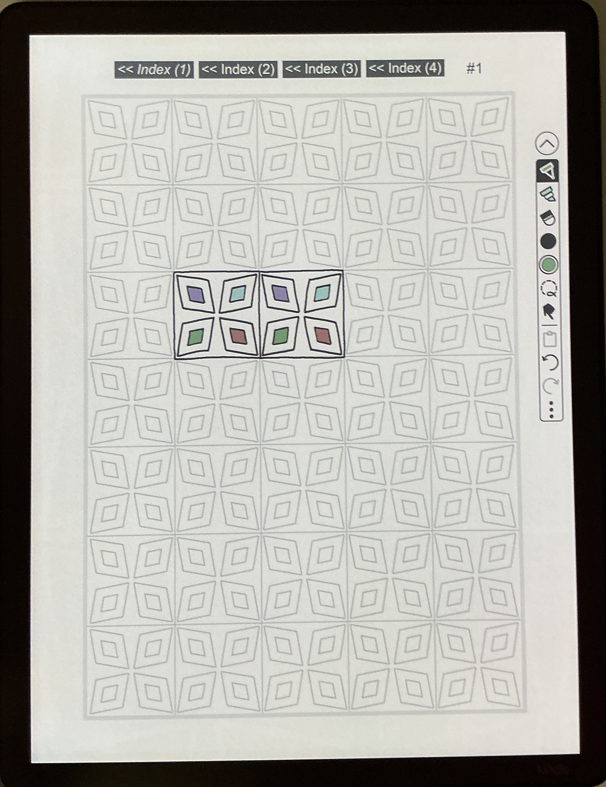 Sample Image: Pattern Tracing Images (Vol. 2) on Kindle Scribe Colorsoft (1st generation)
