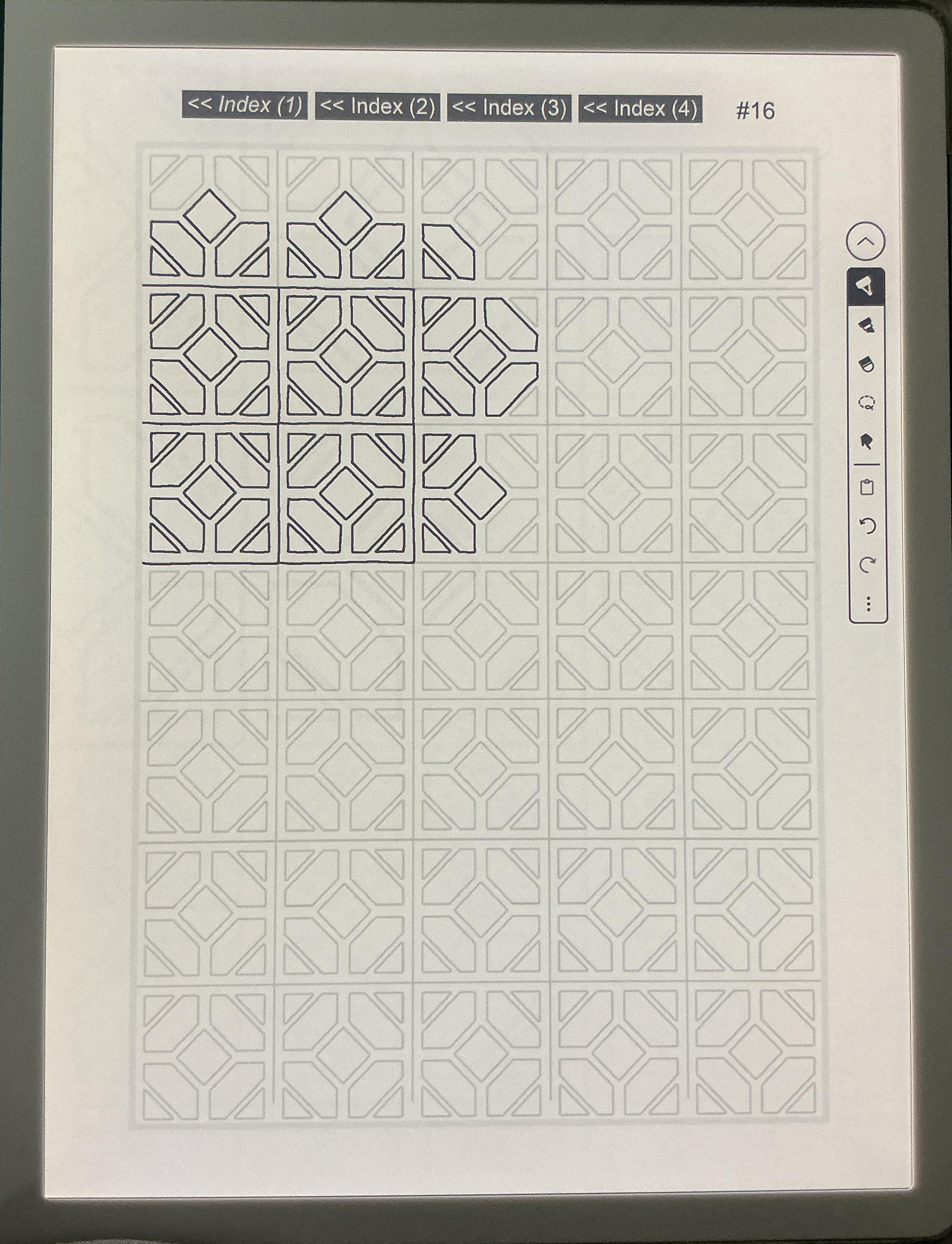 Sample Image: Pattern Tracing Images (Vol. 2) on Kindle Scribe (1st generation, 2024 release)