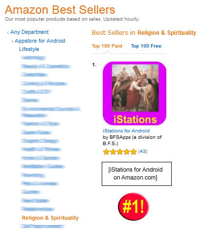 iStations for Android on Amazon.com: Ranked #1 Best Seller in Paid Apps Category: 'Religion & Spirituality'