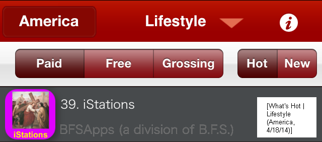 iStations: What's Hot (Lifestyle Apps / America)