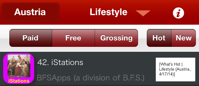 iStations: What's Hot (Lifestyle Apps / Austria)