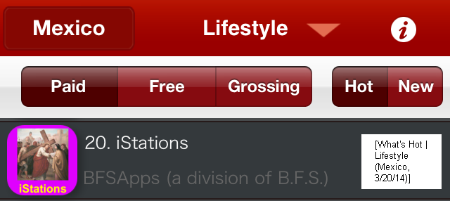 iStations: What's Hot (Lifestyle Apps / Mexico)