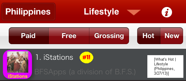 iStations: What's Hot (Lifestyle Apps / Philippines)