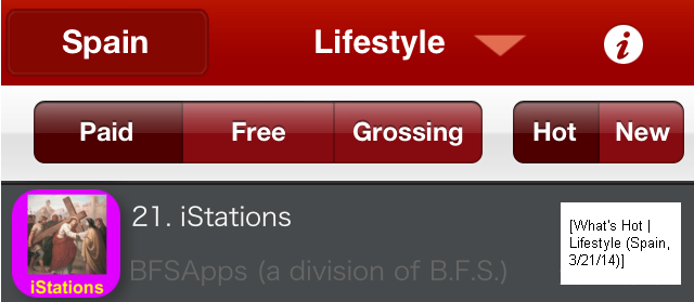 iStations: What's Hot (Lifestyle Apps / Spain)