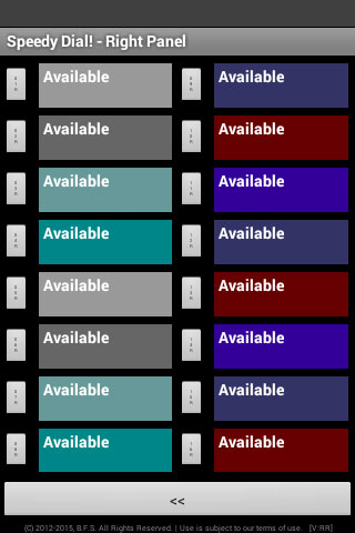 Speedy Dial! App (sample screen)