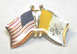 Vatican-American Flags Pin